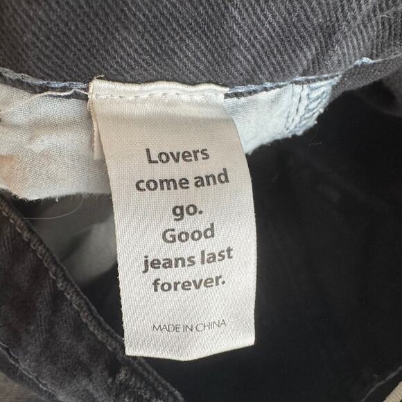 PacSun Two Tone Denim Jogger Jeans Black Blue Distressed Vintage Style Size 26 - Picture 8 of 9